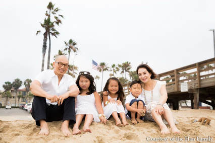 John Han with his family on the beach. Courtesy of the Han family.